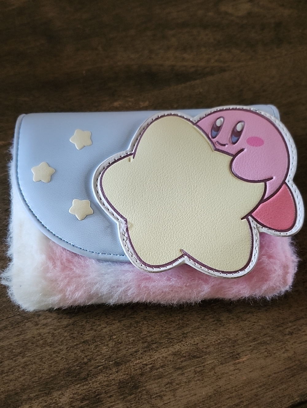 Nintendo Kirby Warp Star Pastel Blue Fluffy Wallet